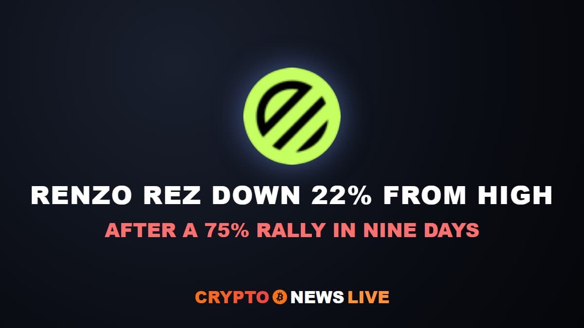 Renzo REZ Rally Gave Back 22% After a 75% Run in Nine Days
